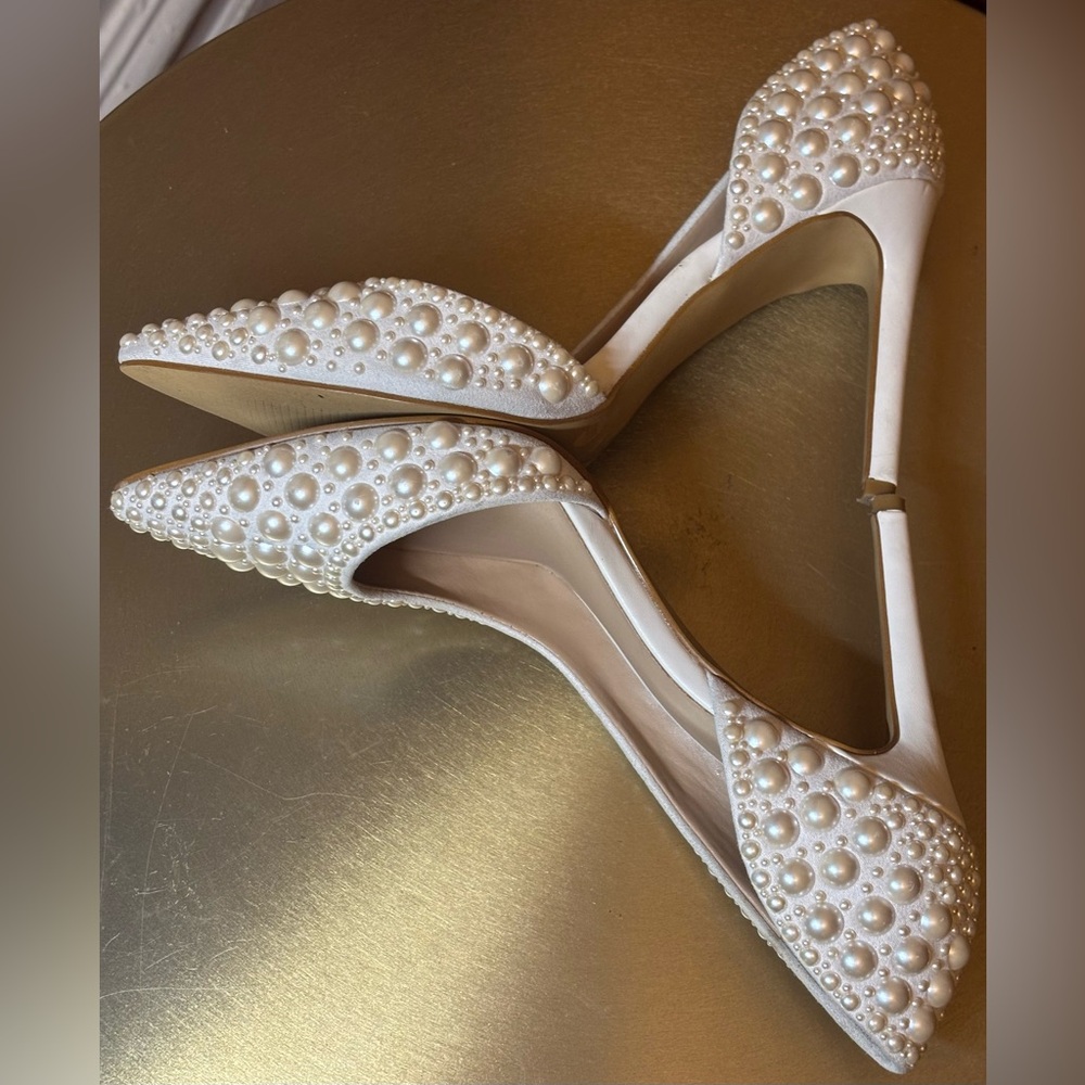 INC Women's Kenjay d'Orsay Pumps, Created for Macy's Pearl Embellished - warn 1x - Picture 5 of 8